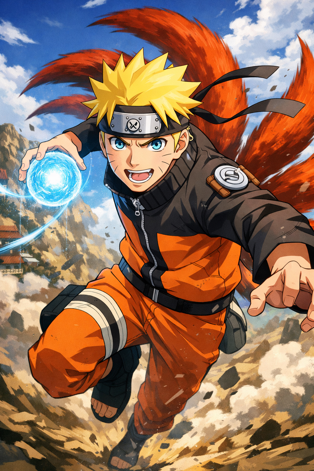 アニメNARUTOのイラストをaiがイメージして作った画像