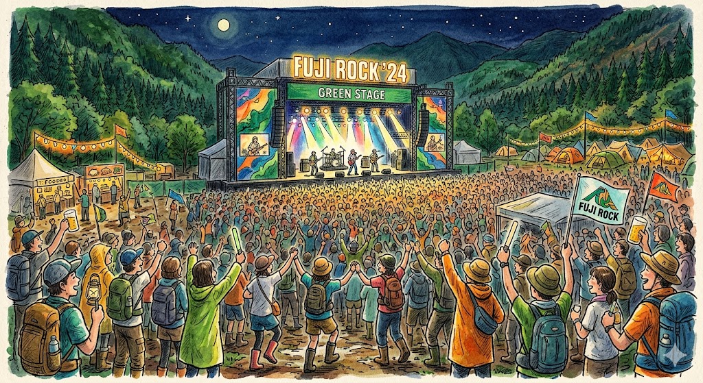 fujirockをイメージしたAIが生成した画像