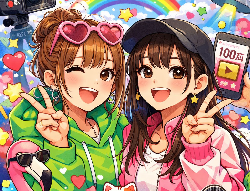 aiが生成した平成フラミンゴさんをイメージした画像