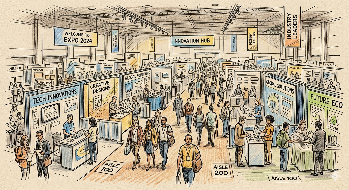 ピクサーの世界展のAIイメージイラスト