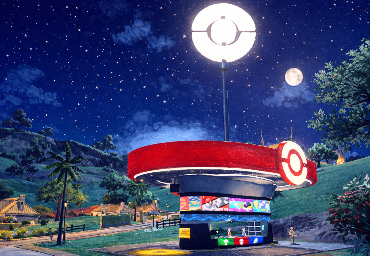 ポケモンセンターをイメージしたイラスト