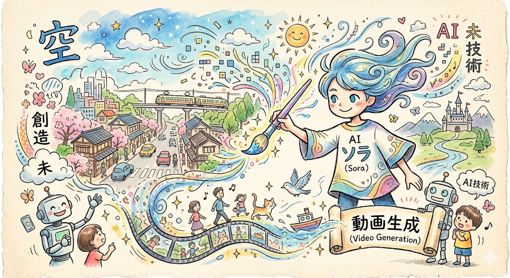 動画生成AIのsoraをイメージしたai生成画像