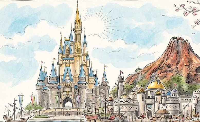 ディズニーリゾートのイメージイラスト