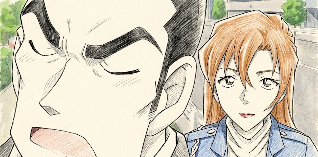 横溝重悟と萩原千速のイメージイラスト