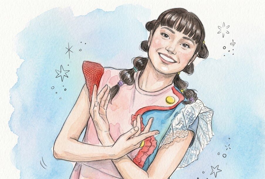 新踊りのお姉さんのイメージイラスト