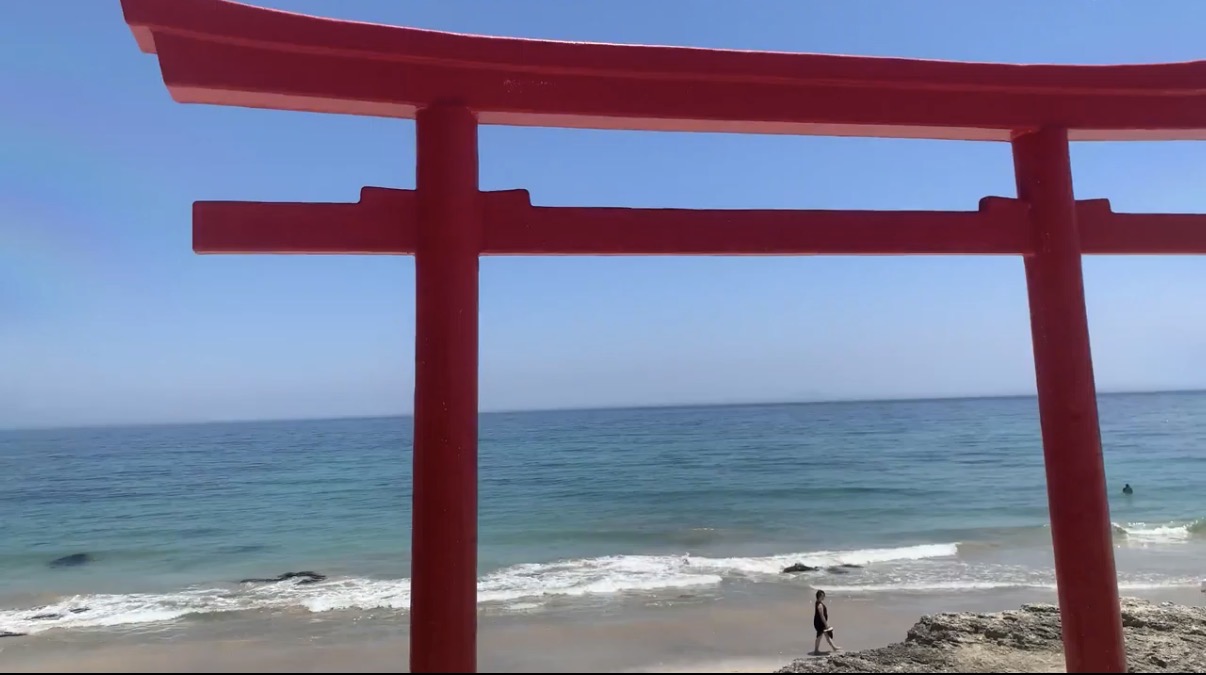 白浜大浜海水浴場の侍祭の写真